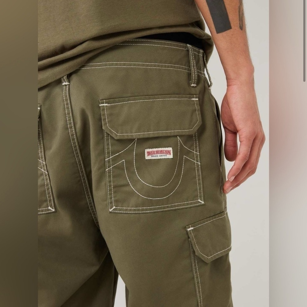 NWT True Religion Men's sz36 Kalamata Green Cargo Pants… - Picture 2 of 10